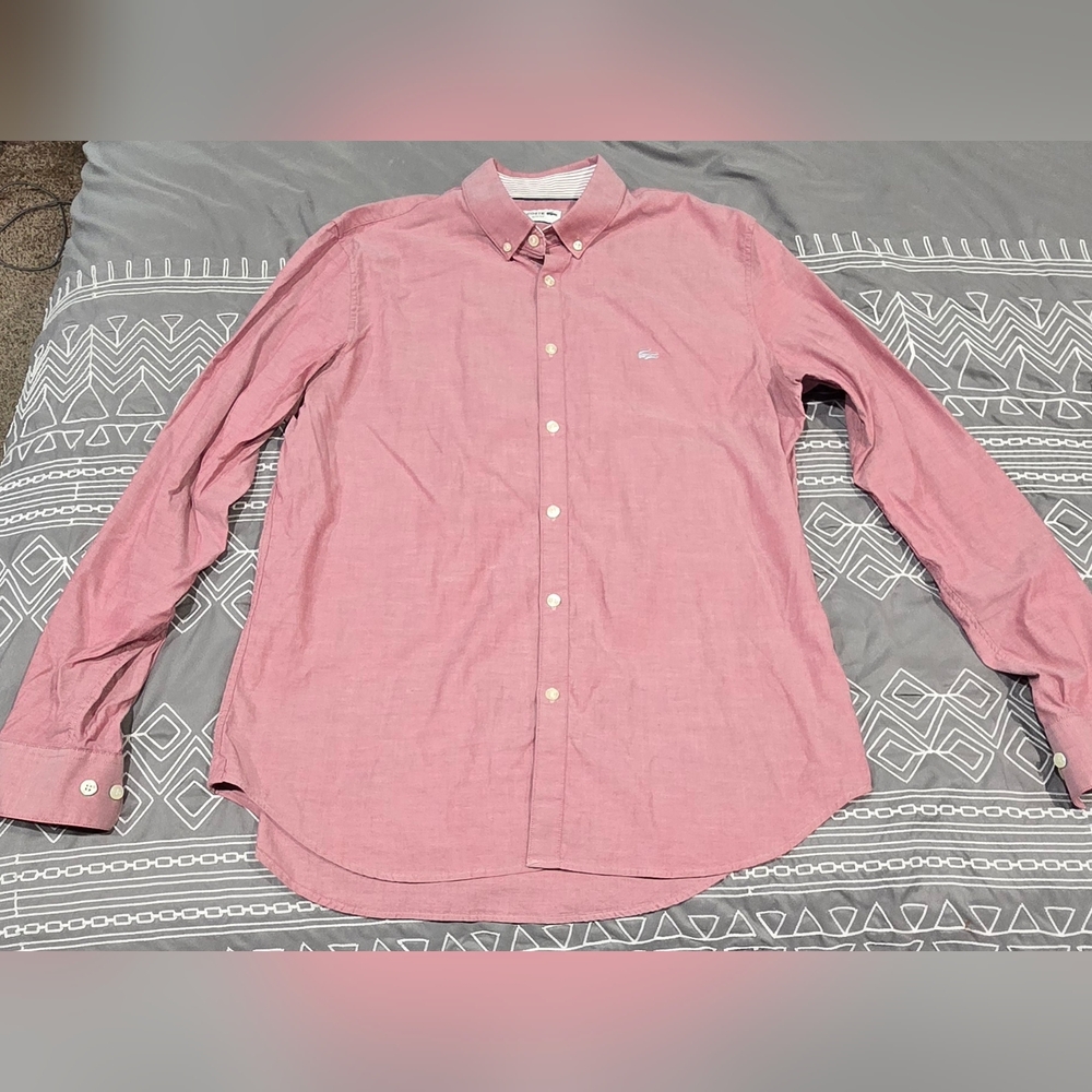 Lacoste Men's Logo Button Down Shirt Size XL